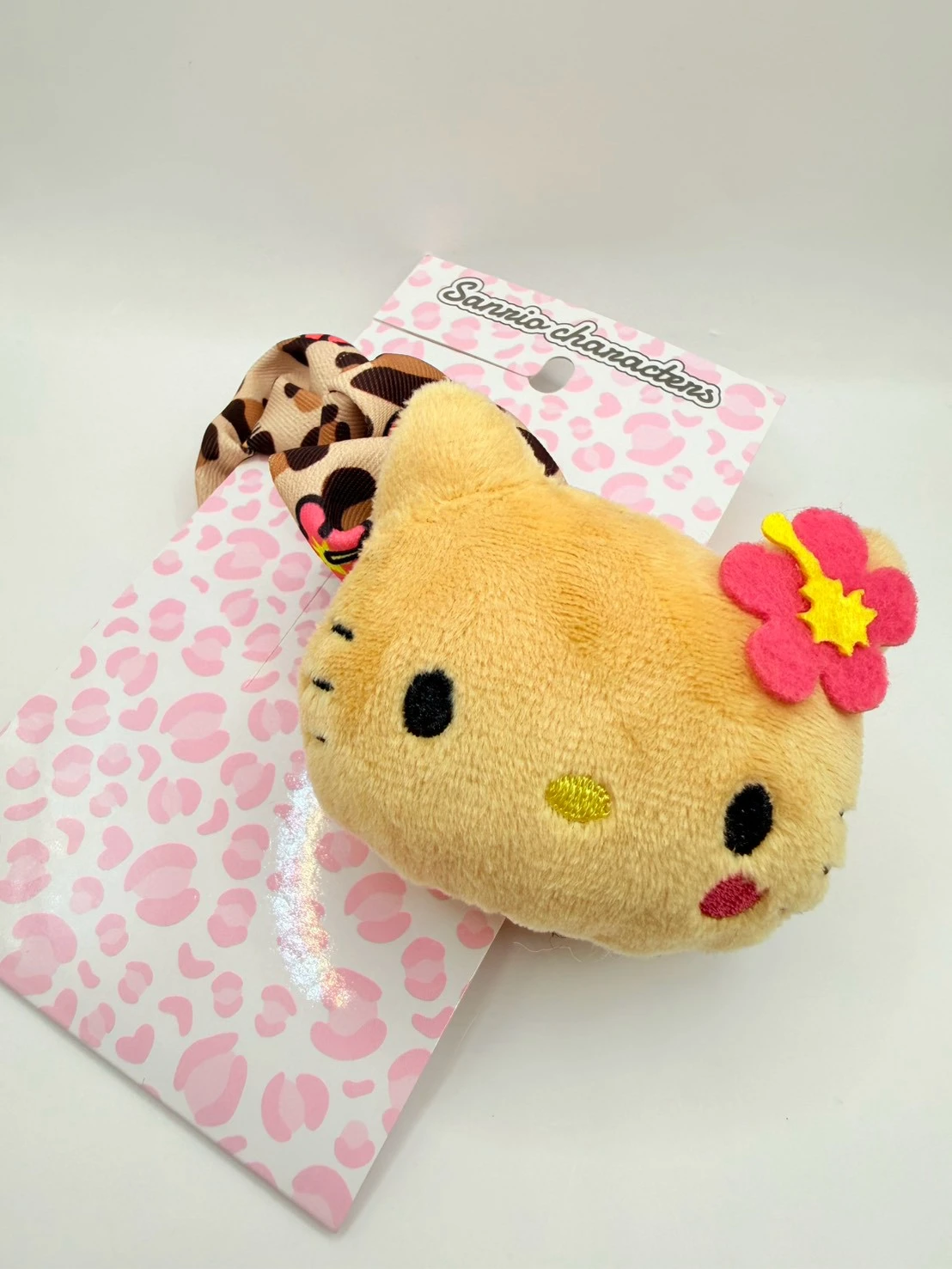 KITTY黑皮小頭豹紋髮圈(咖)