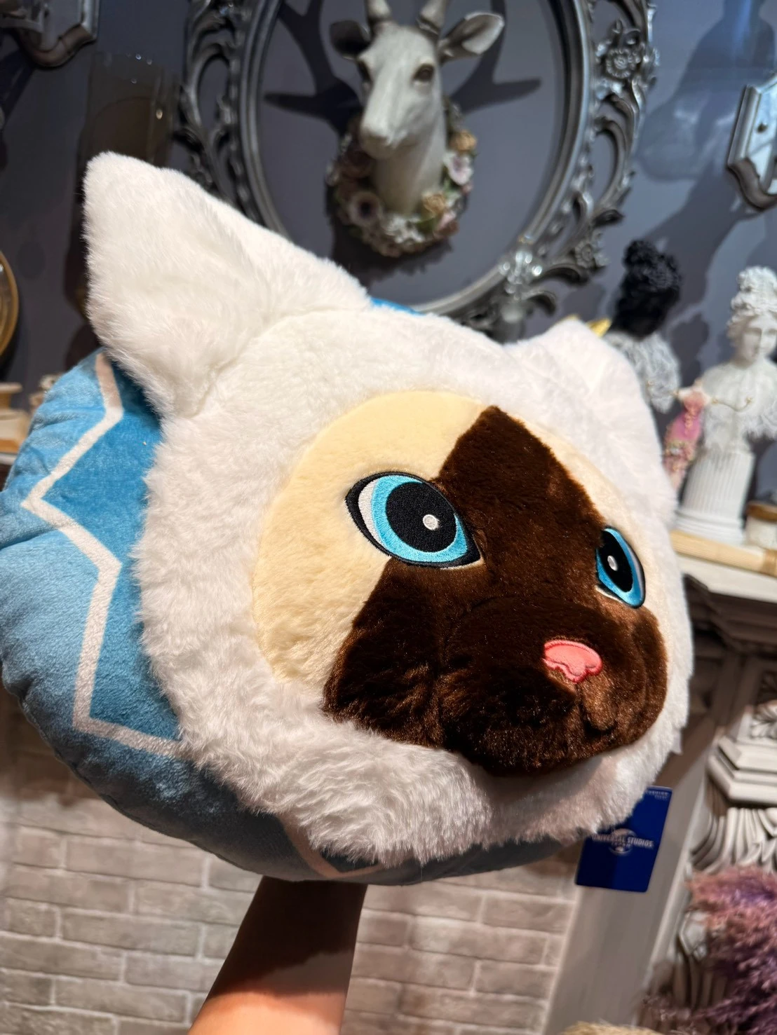 環球魔物獵人艾路貓大頭抱枕