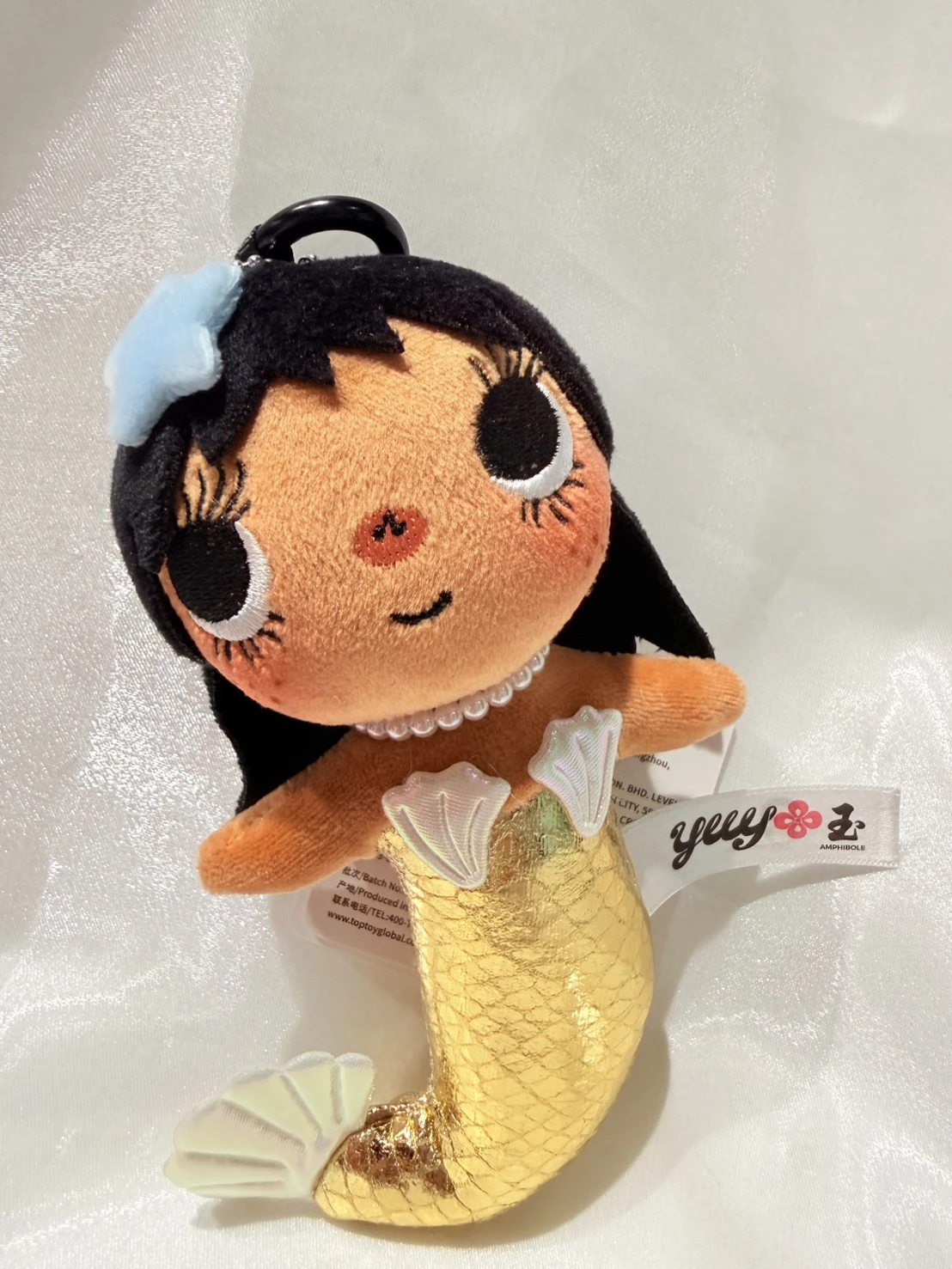 限定YUY小玉黑皮金尾美人魚吊飾