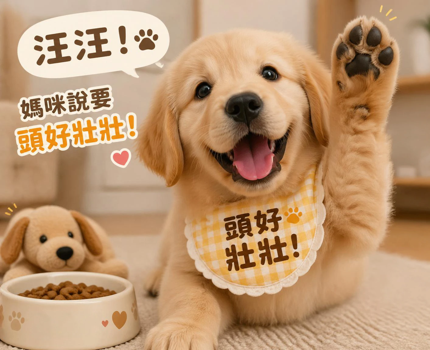汪汪！媽咪說吃這個東西可以頭好壯壯！