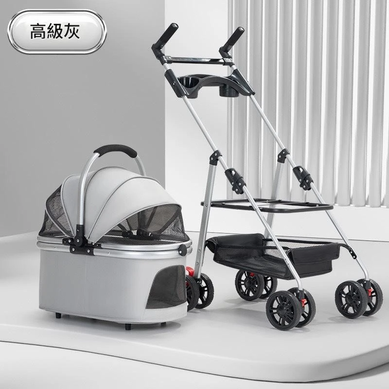 便攜式寵物推車 可折疊/提籃可分離/一鍵收車