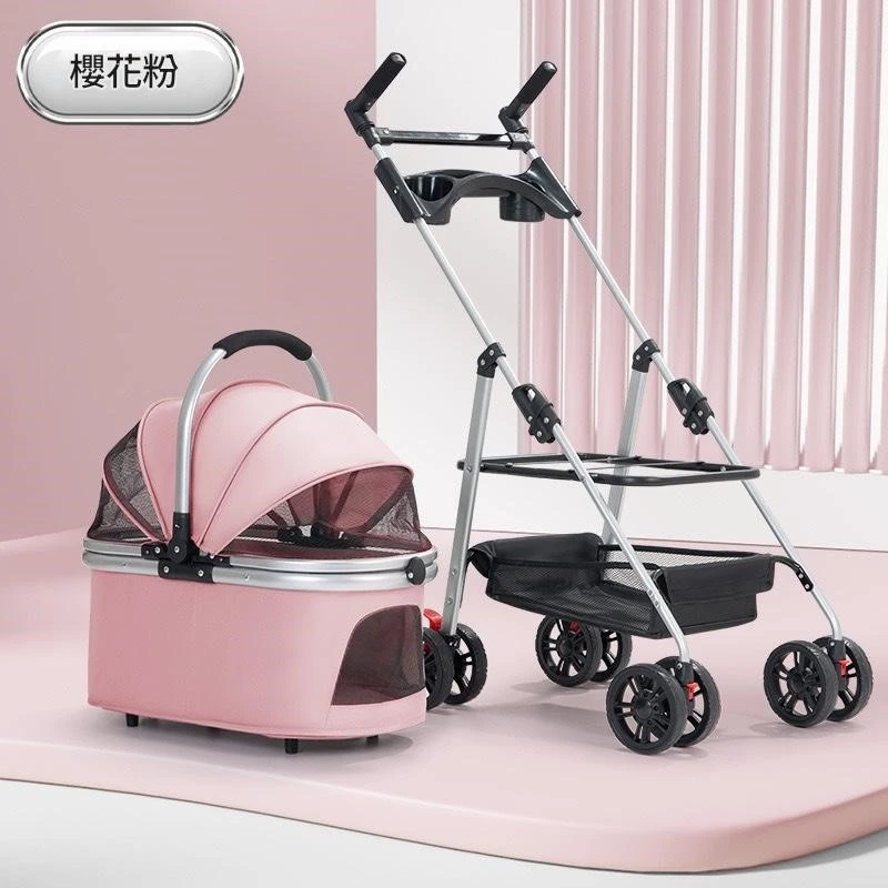 便攜式寵物推車 可折疊/提籃可分離/一鍵收車