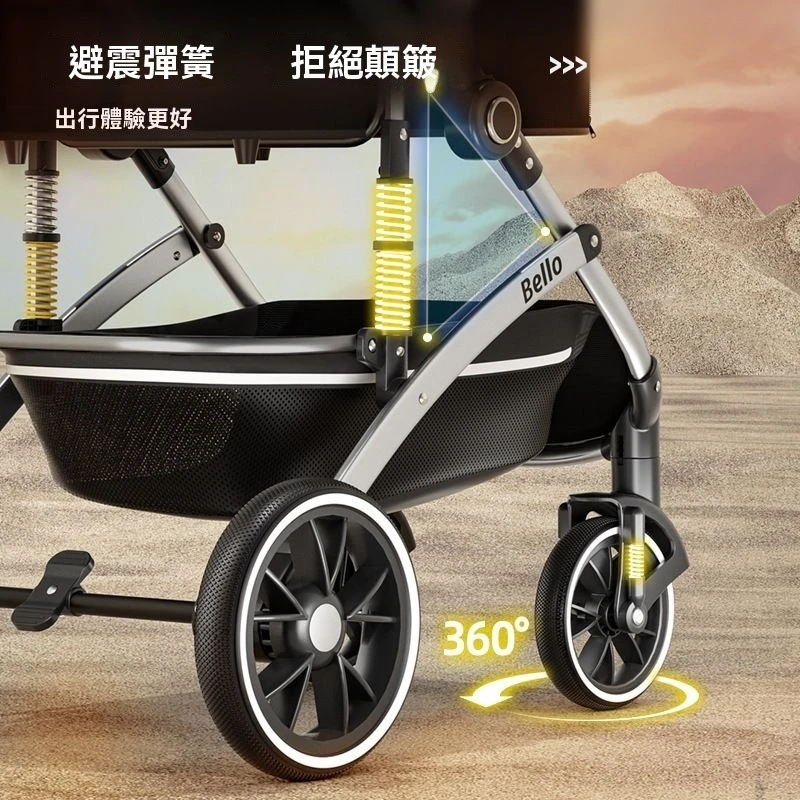 鋁合金輕便寵物推車大空間(多寵適用)