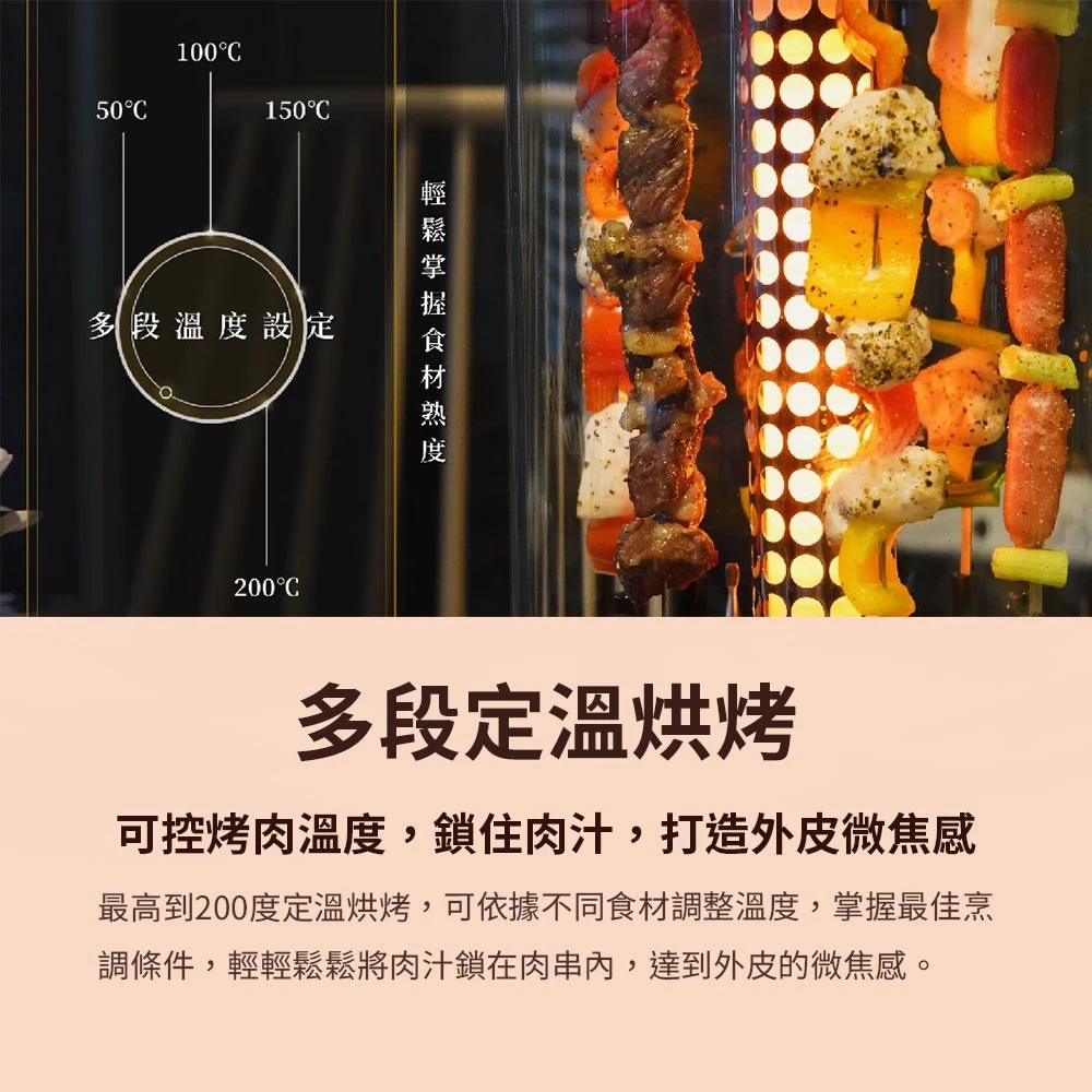 【米覓 mimax】全自動旋轉烤肉機 低煙烤肉 360度旋轉 方便拆洗清潔