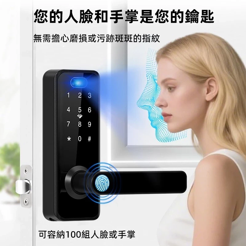 【米覓 mimax】七合一 人臉辨識門鎖 (房間專用)