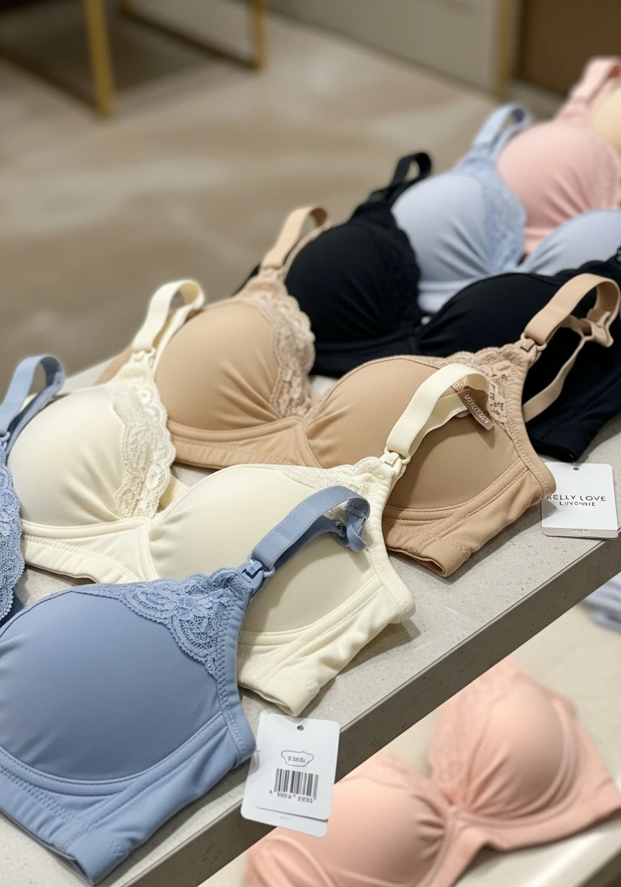 凱莉愛內衣系列展示，多款舒適設計的哺乳內衣，滿足產後媽咪不同需求。
