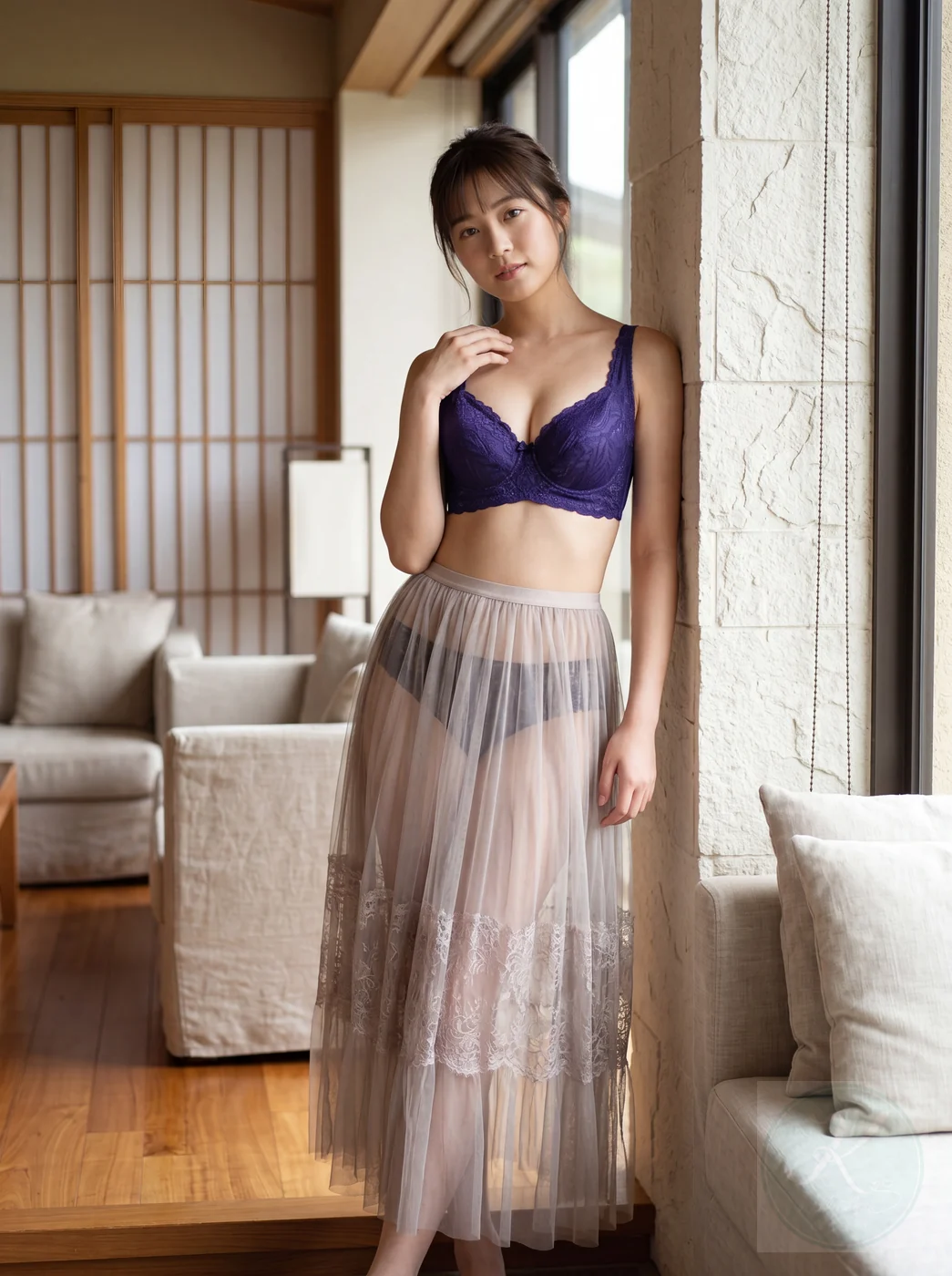 S66 高脇包覆大罩杯內衣穿著示意|凱莉愛內衣