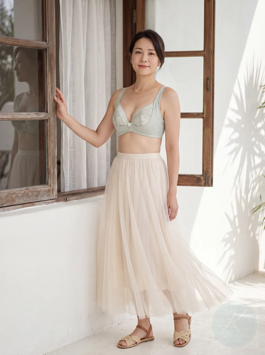 S137 涼感紗美型機能內衣穿著示意|凱莉愛內衣