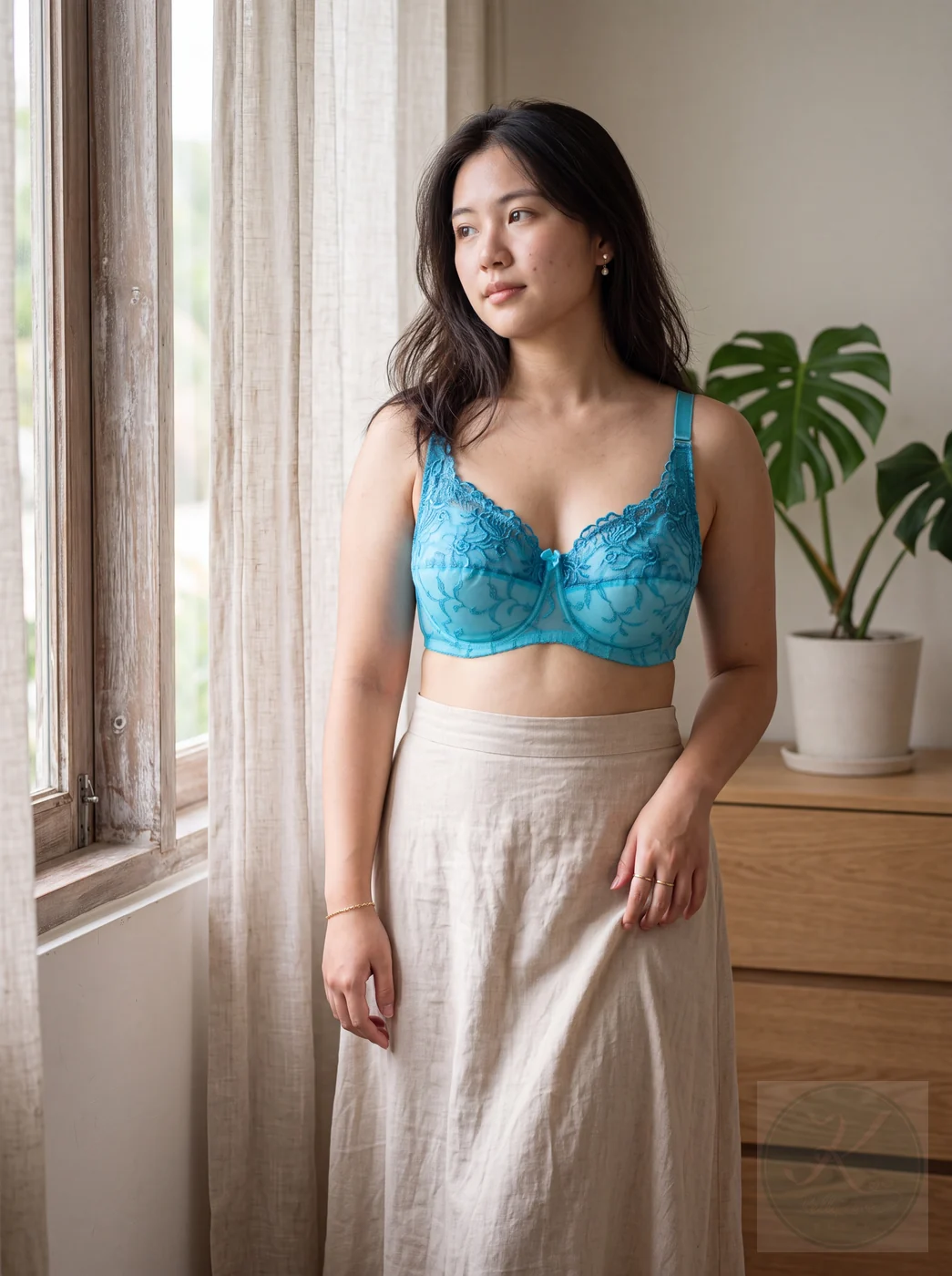 P99 大尺碼胸罩包覆副乳穿著示意|凱莉愛內衣