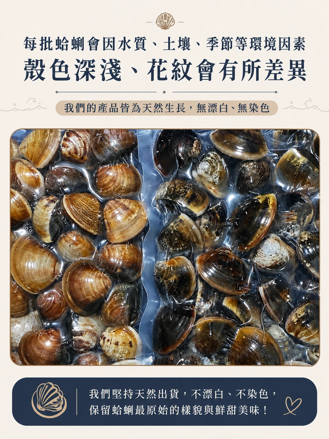 蛤蠣包裝說明