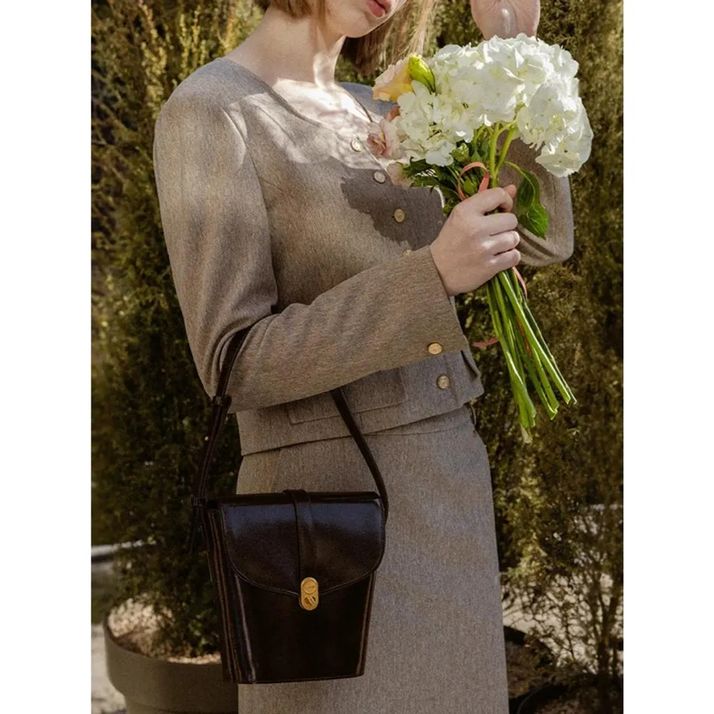 【現貨+預購】Mumu select。正韓 Lememe Sac Cloche 可斜背復古法式包