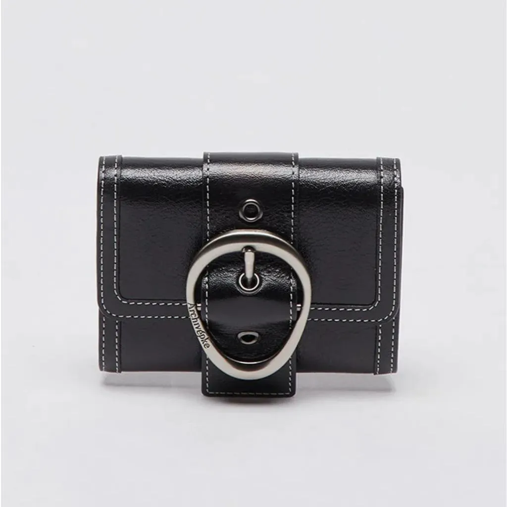 【全現貨】Archivepke-Buckle wallet 皮扣飾環 中夾/短夾