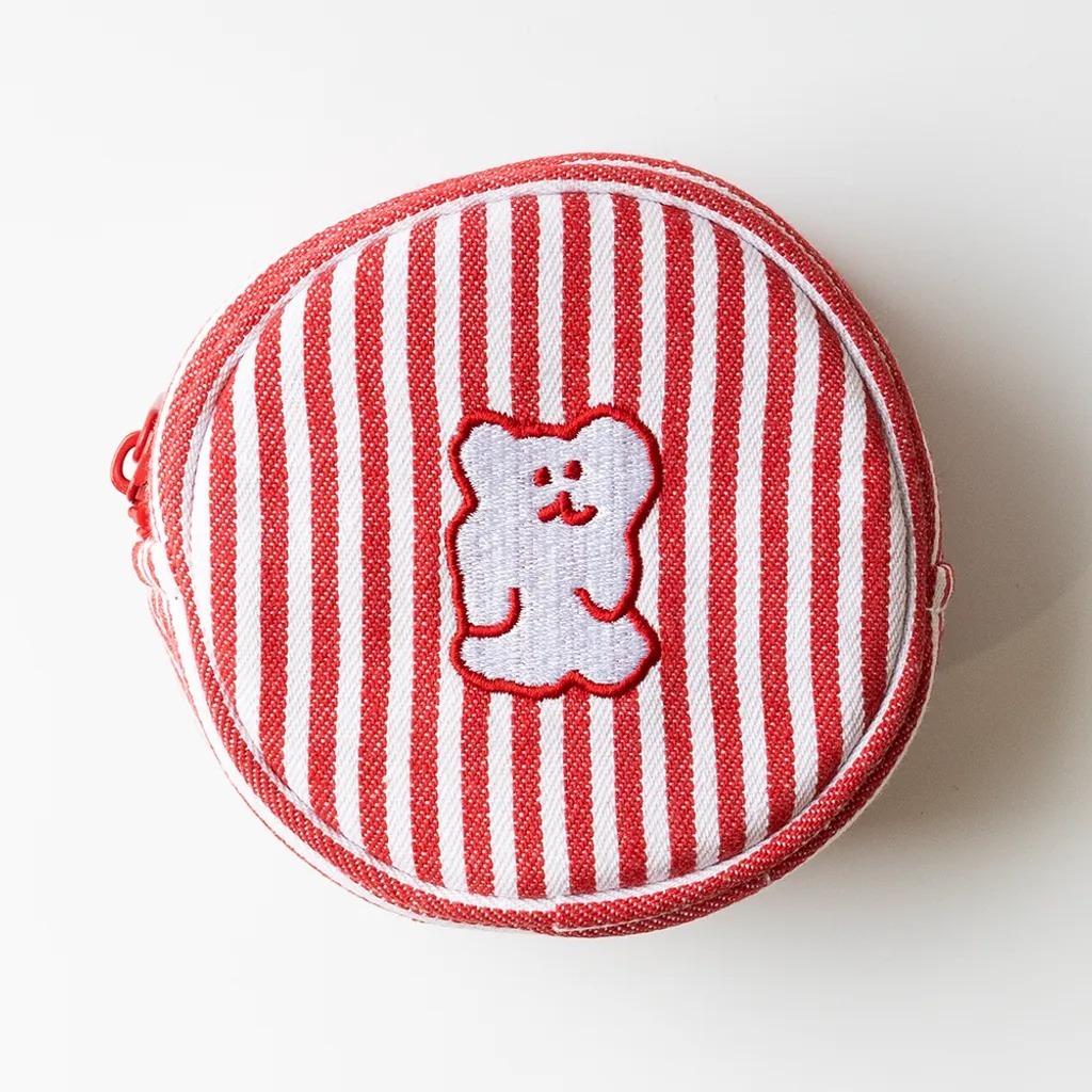 【全現貨＋隔日到貨】正品保證 韓國文創 Dinotaeng Bobo Stripe Mini Pouch 收納袋 化妝包