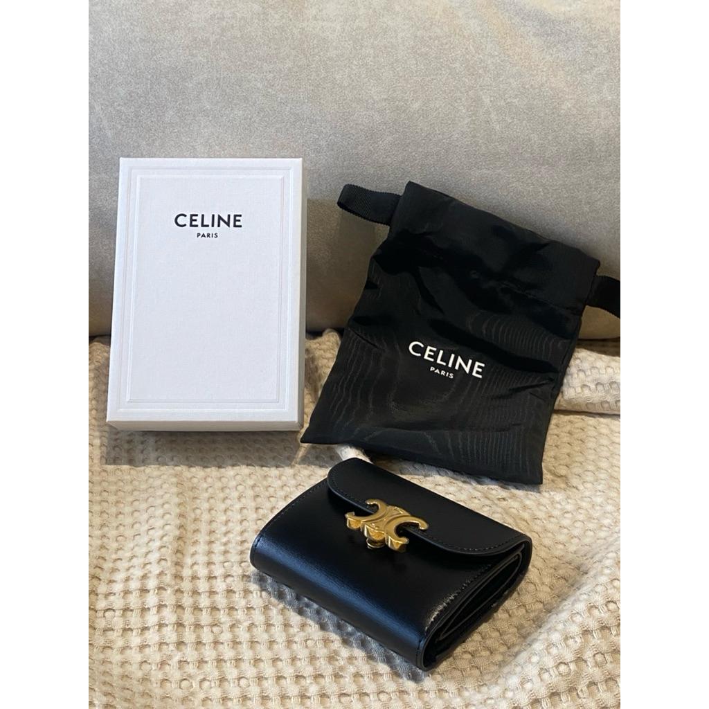 【黑色現貨+實拍預購】Mumu select 。CELINE TRIOMPHE小號翻蓋錢包