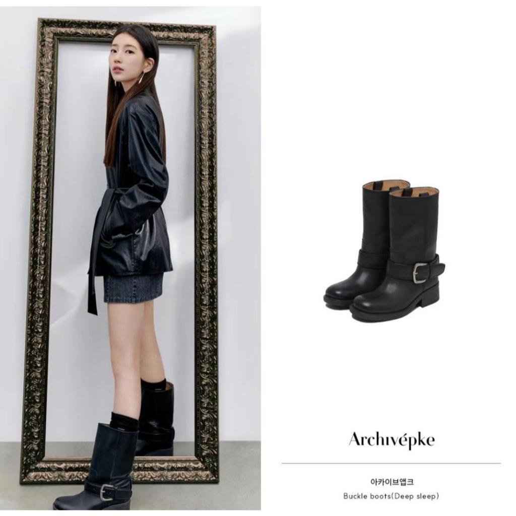 【現貨＋預購】Archivepke-Buckle boots 秀智同款