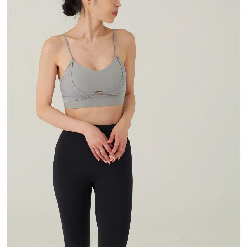 【預購】Mumu select。正韓瑜珈服代購 Routine 溫柔色可調節肩帶運動內衣