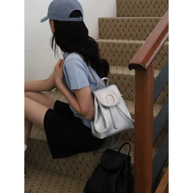 【全現貨】Mumu select。正韓 Alice Martha 抽繩鏈條後背包 Beny Bag