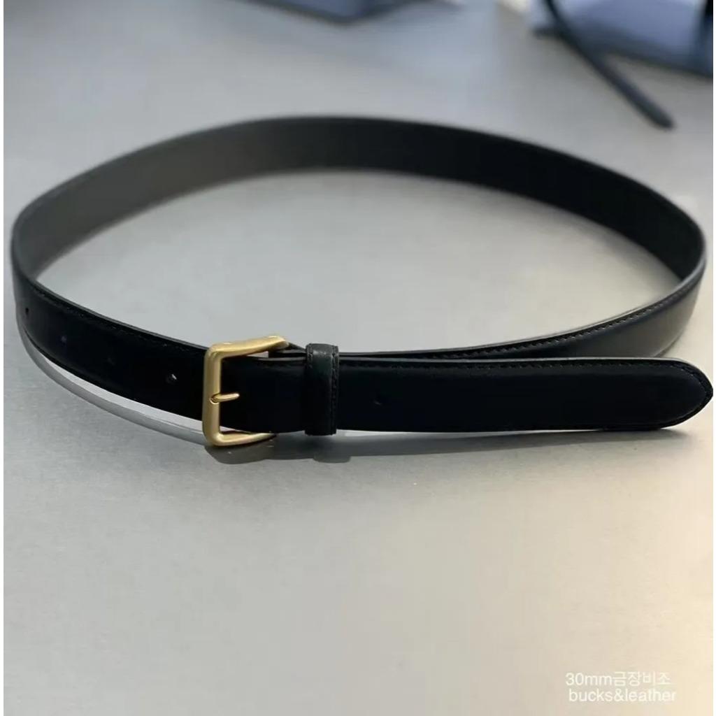 【現貨實拍+預購】Bucks & leather - 復古金方塊皮帶