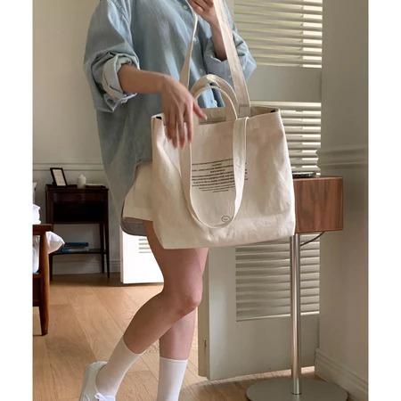 【現貨+預購】Mumu select。正韓 the ally 挺版字母水洗帆布托特包 Clair Bag