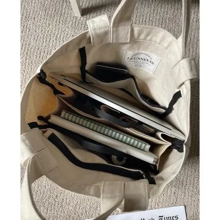 【現貨+預購】Mumu select。正韓 the ally 挺版字母水洗帆布托特包 Clair Bag
