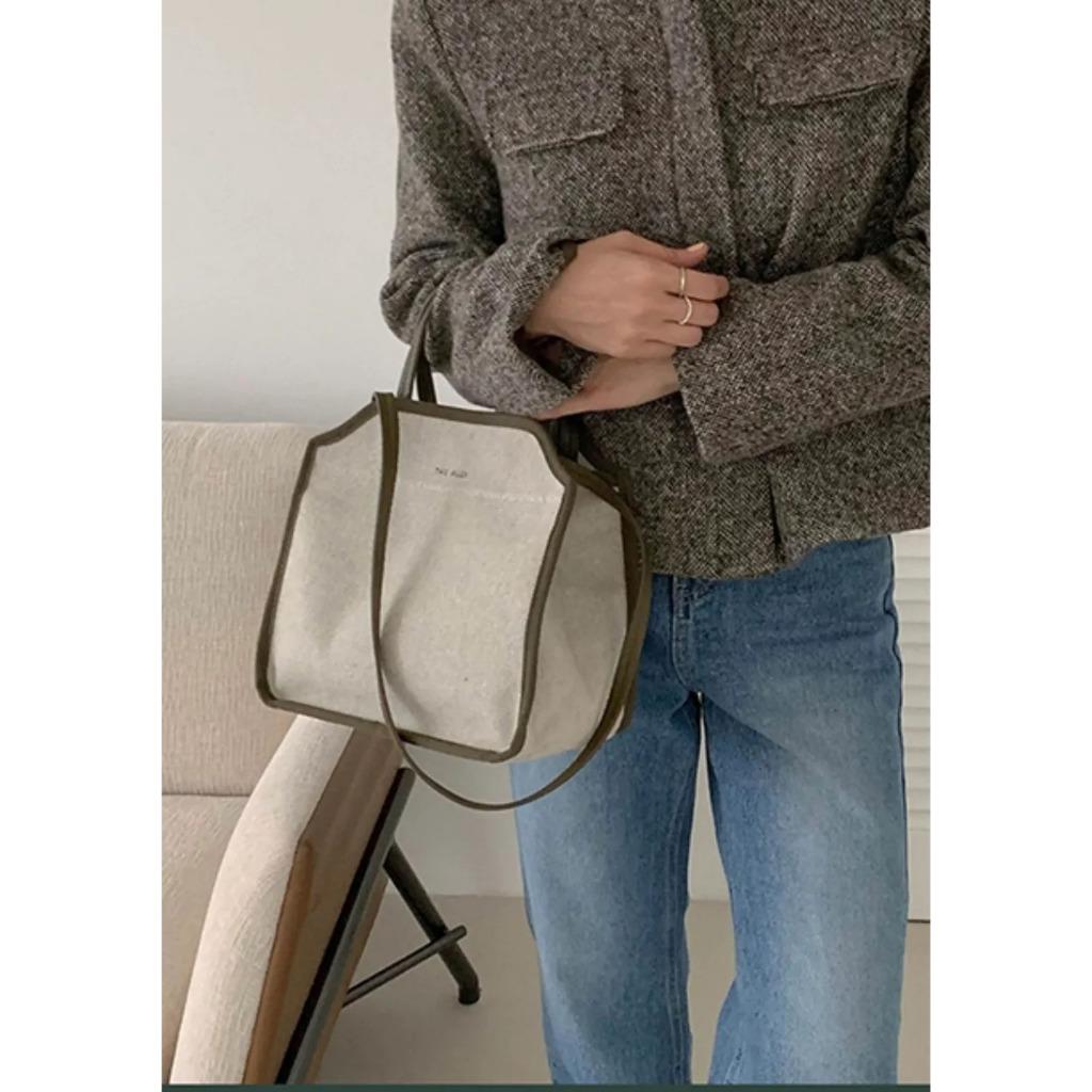 【現貨實拍+預購】Mumu select。The ally dana bag 氣質肩背手提兩用多功能帆布包