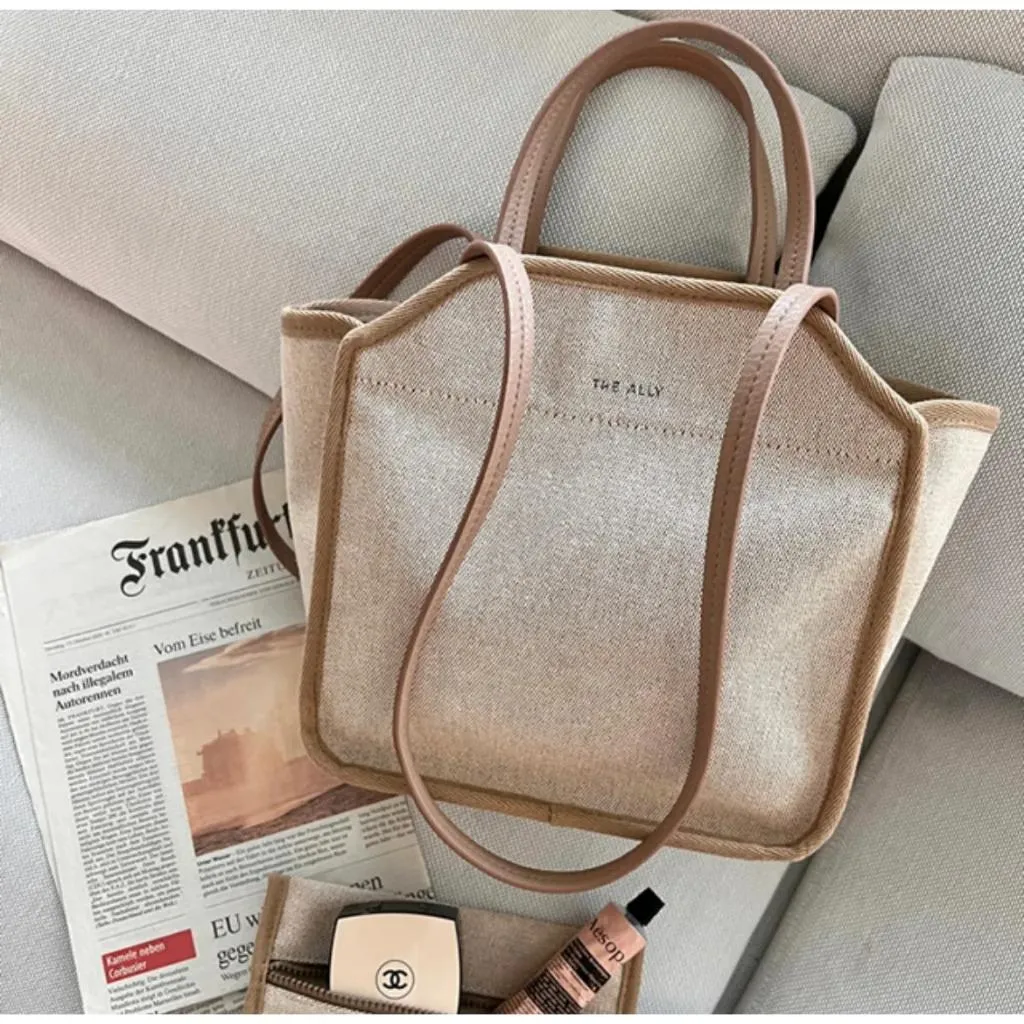 【現貨實拍+預購】Mumu select。The ally dana bag 氣質肩背手提兩用多功能帆布包