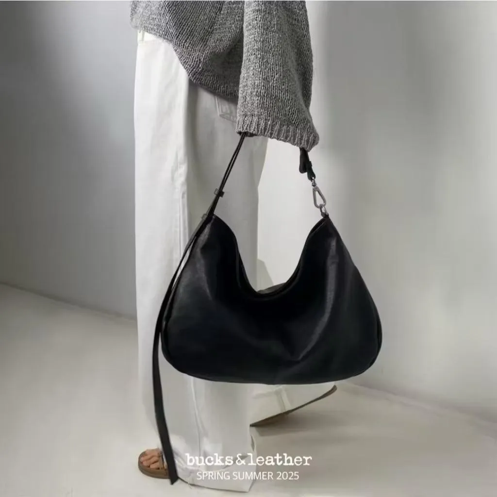 【大小款現貨+預購】Bucks & leather -Pita bag羊皮圓弧垂墜磁扣包 可以斜背 有展示影片