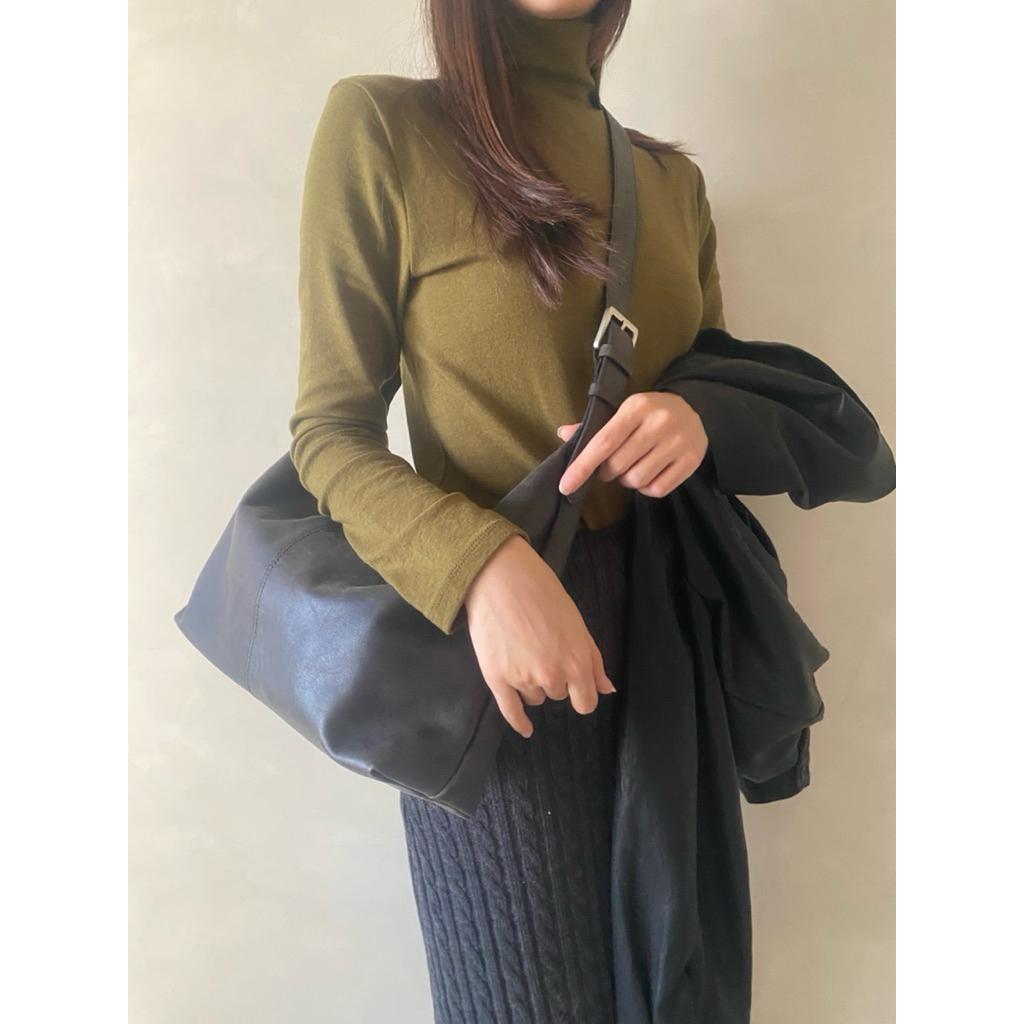 【現貨當天出貨+預購】Mumu select。Dearni 美垂墜感 大容量牛皮拉鍊肩背包 斜背包