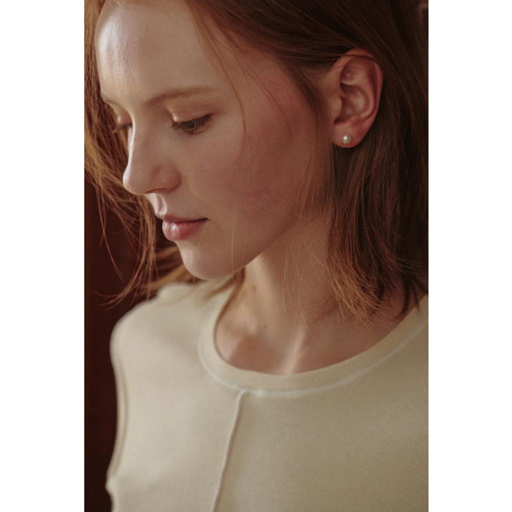 【預購】 Verte純銀飾品Deux.silver.70 / butter ball earring (3 sizes)