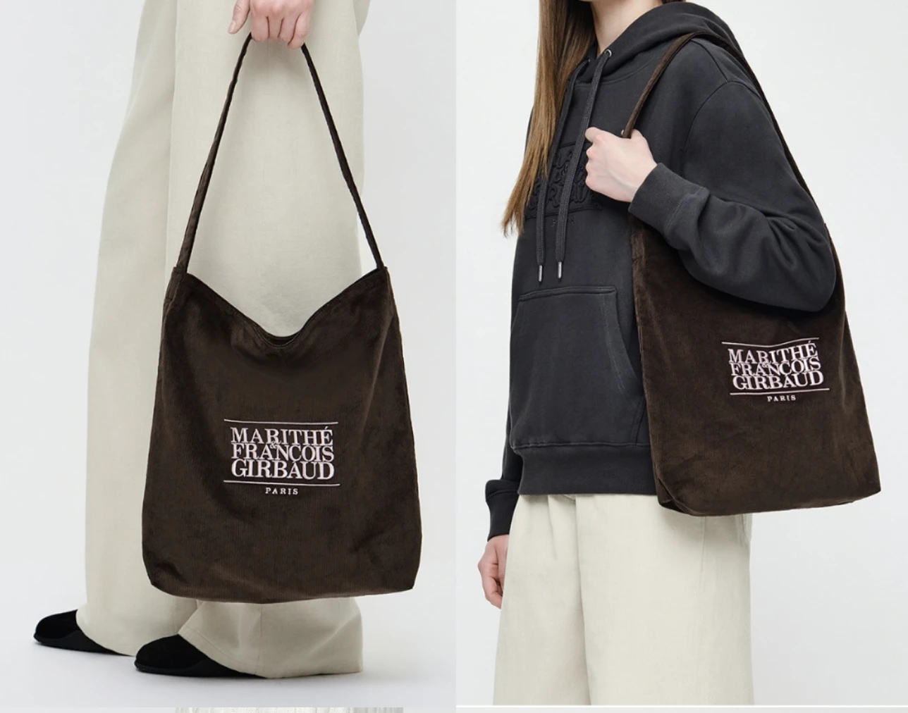 【全現貨實拍】Marithe francois girbaud 經典LOGO燈芯絨托特包 MFG(多款任選)