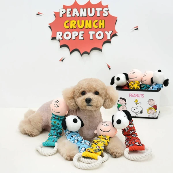 史努比 Snoopy 伸縮繩結發聲玩具
