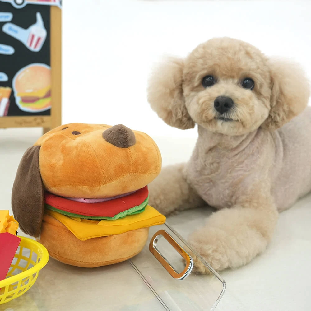 史努比 Snoopy 漢堡小狗藏食發聲玩具