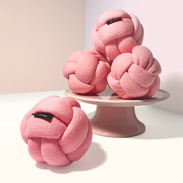 DINGDOG🇰🇷編織球玩具 Knitting ball toy粉紅色