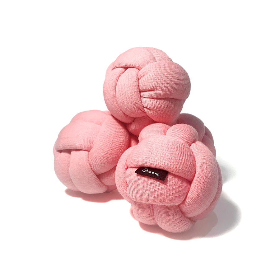 DINGDOG🇰🇷編織球玩具 Knitting ball toy粉紅色