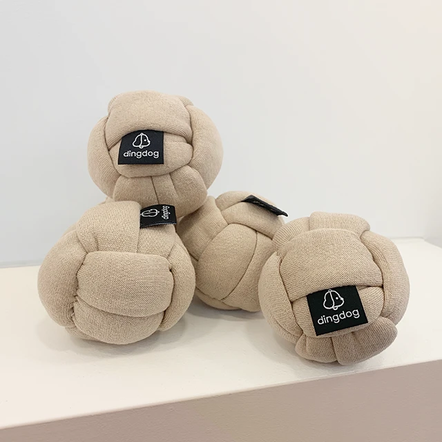 DINGDOG🇰🇷編織球玩具 Knitting ball toy米色