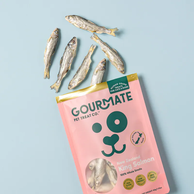 Gourmate 美食家｜國王鮭魚小魚乾凍乾 40g (犬貓可食) 富含 Omega-3 有助 關節 毛髮 心臟健康