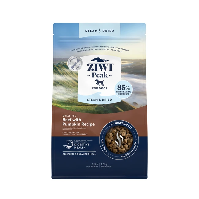 【ZIWI滋益巔峰】微蒸系列85%鮮肉狗糧-草飼牛