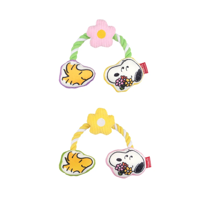 史努比小花繩結發聲玩具
