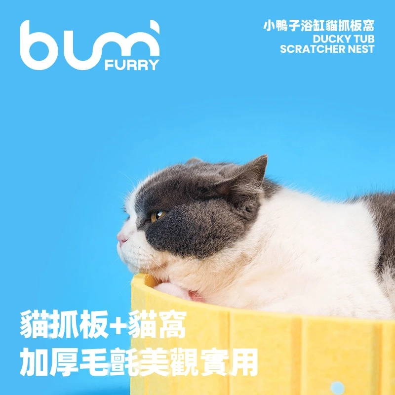 FURRYBUM丨小鴨子浴缸貓抓板(可替換)