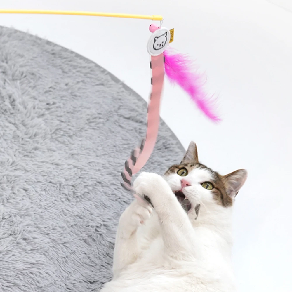 PARISCAT 羽毛彩帶逗貓棒