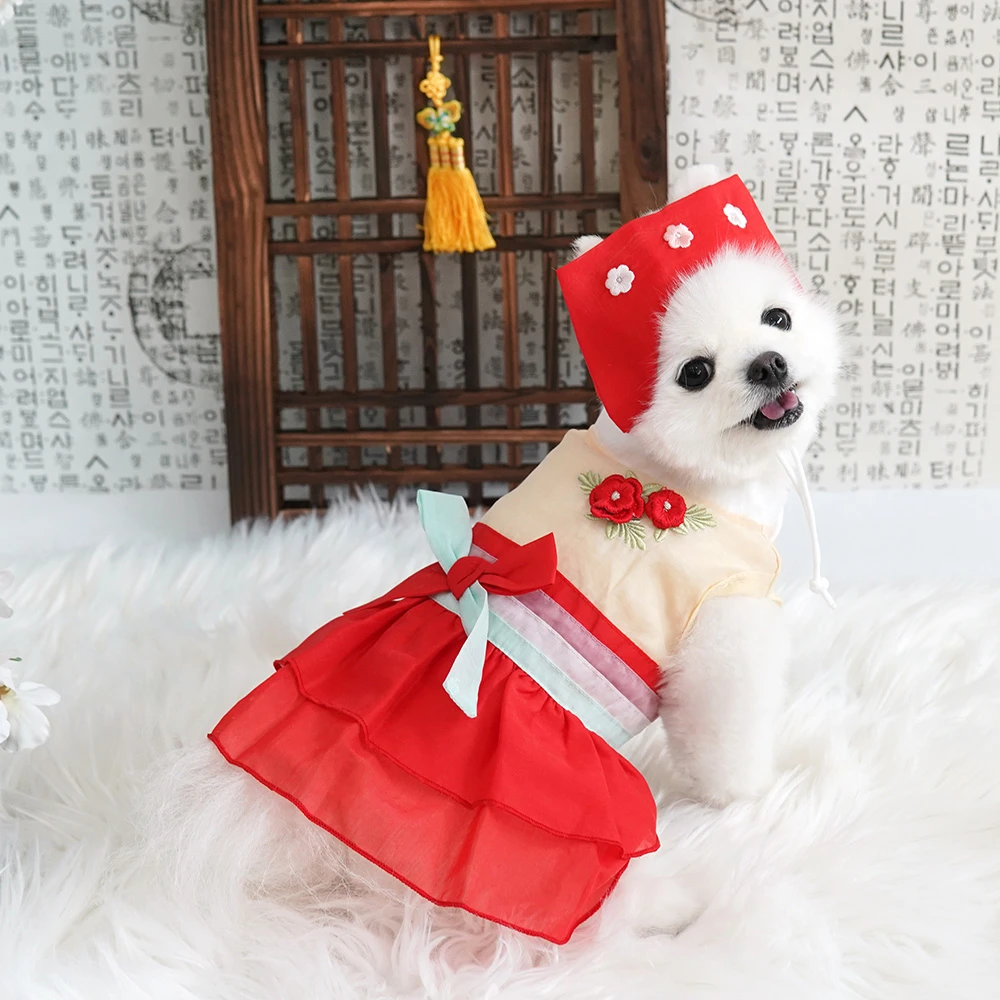 可愛狗狗韓服套裝
