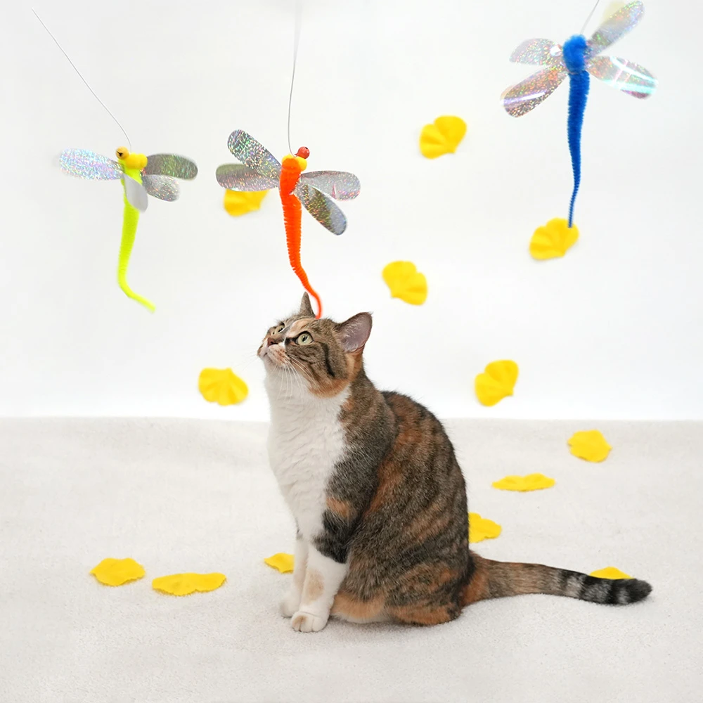 PARISCAT 閃亮舞動蜻蜓逗貓棒