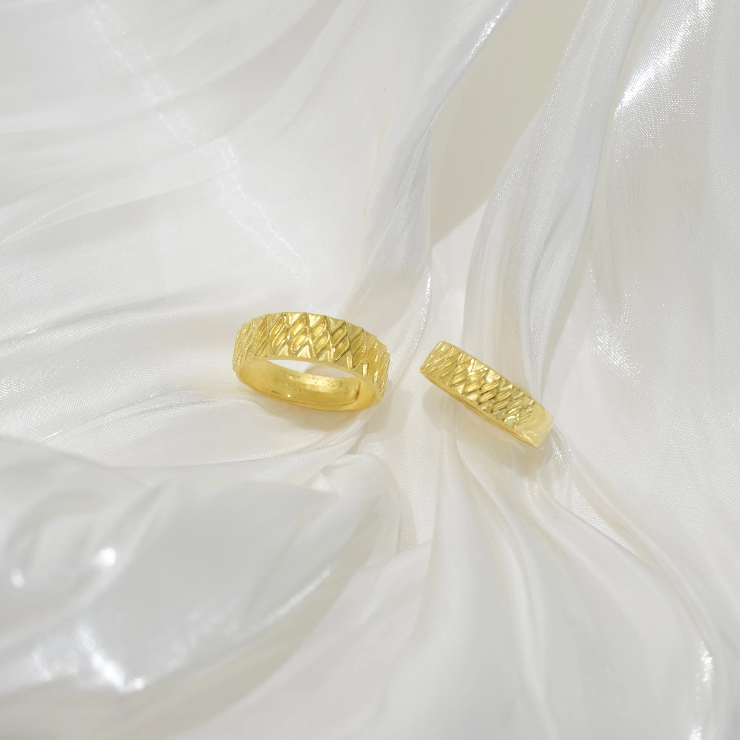 錦紋流金 | 黃金對戒