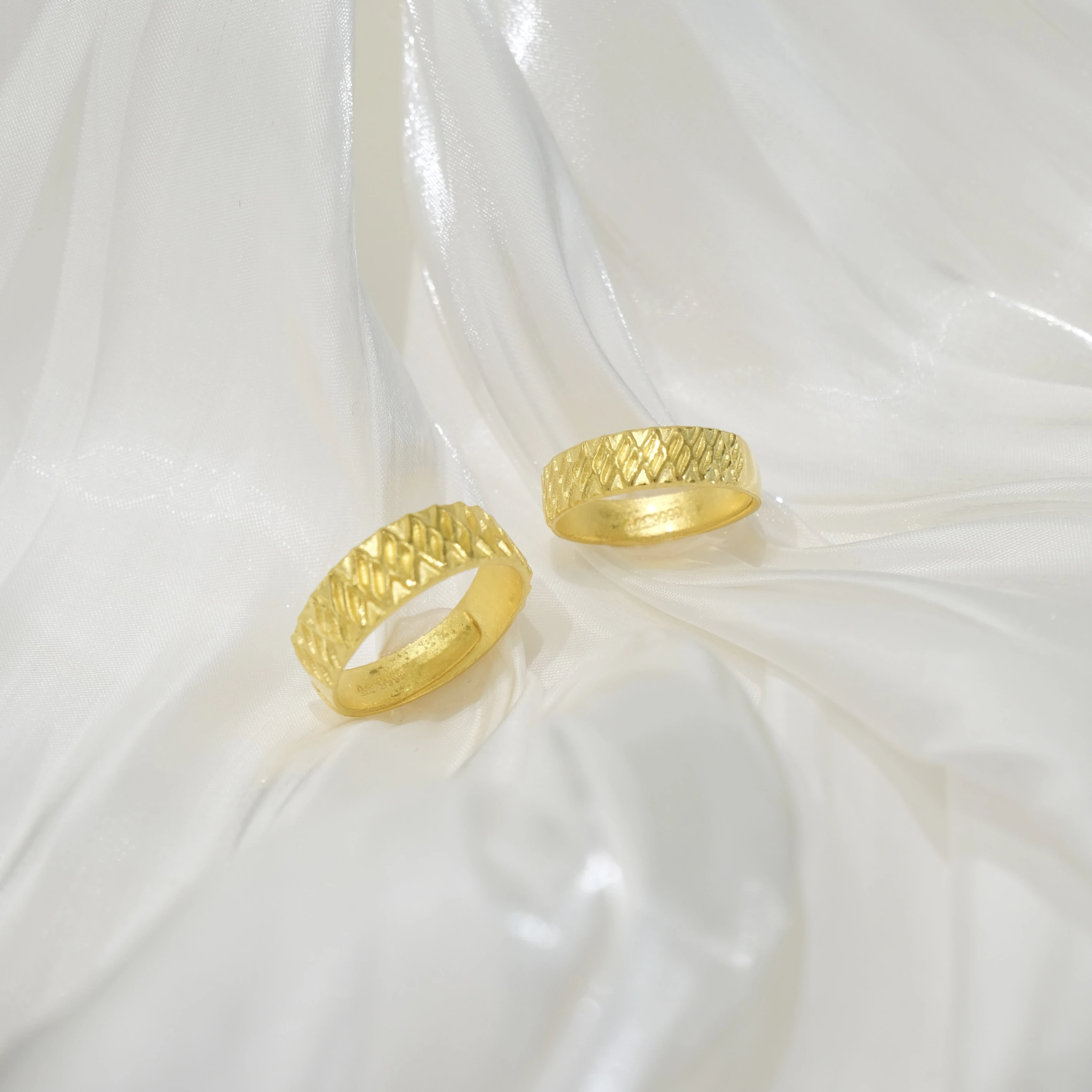 錦紋流金 | 黃金對戒