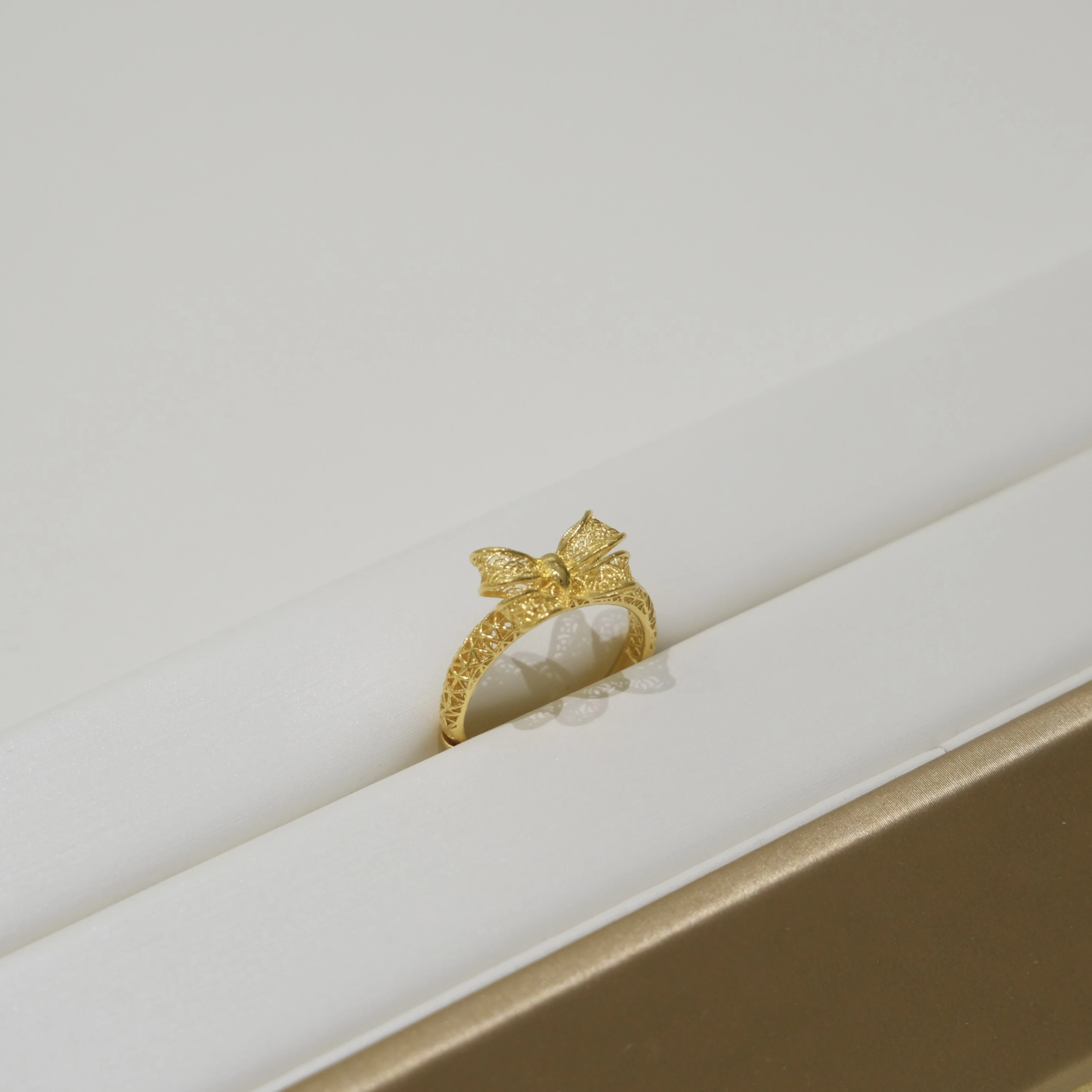 蝶結金願 | 黃金戒指