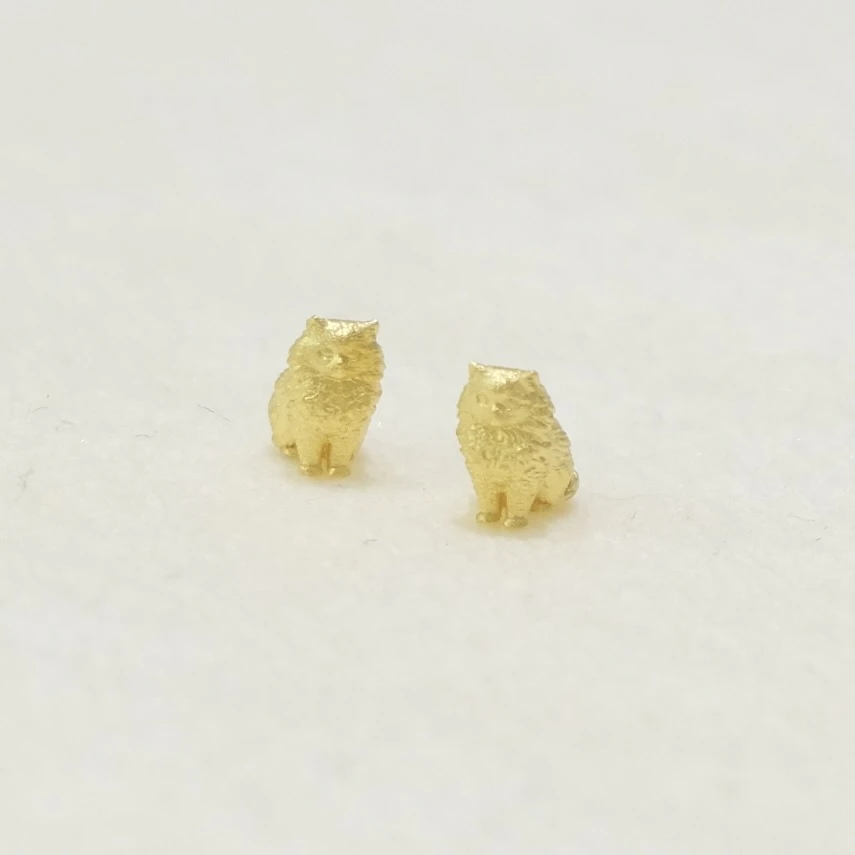 喵金招財｜黃金實心金豆