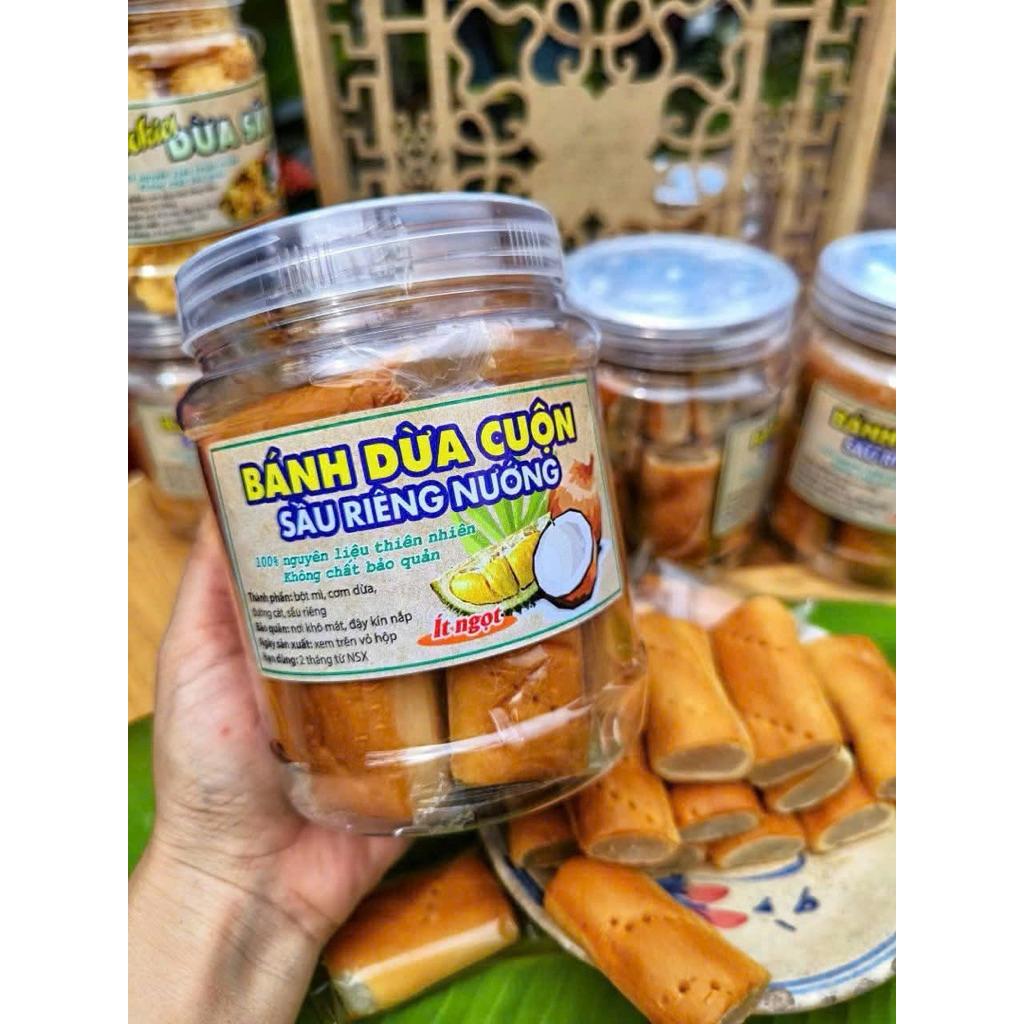 🔥 BÁNH DỪA CUỘN SẦU RIÊNG NƯỚNG 榴槤椰子餅THƠM BÉO KHÓ CƯỠNG 500g