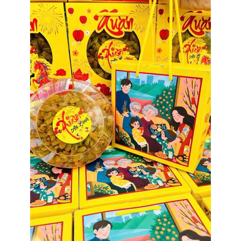 NHO VÀNG SẤY KHÔ HỘP XUÂN 450G –NGỌT LÀNH,QUÀ TẶNG