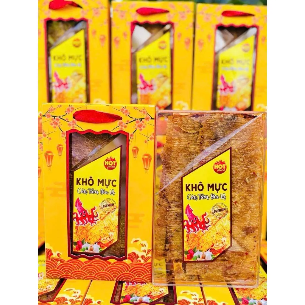 魷魚片禮盒500公克 KHÔ MỰC CÁN TẨM VỊ – HỘP XUÂN 500G