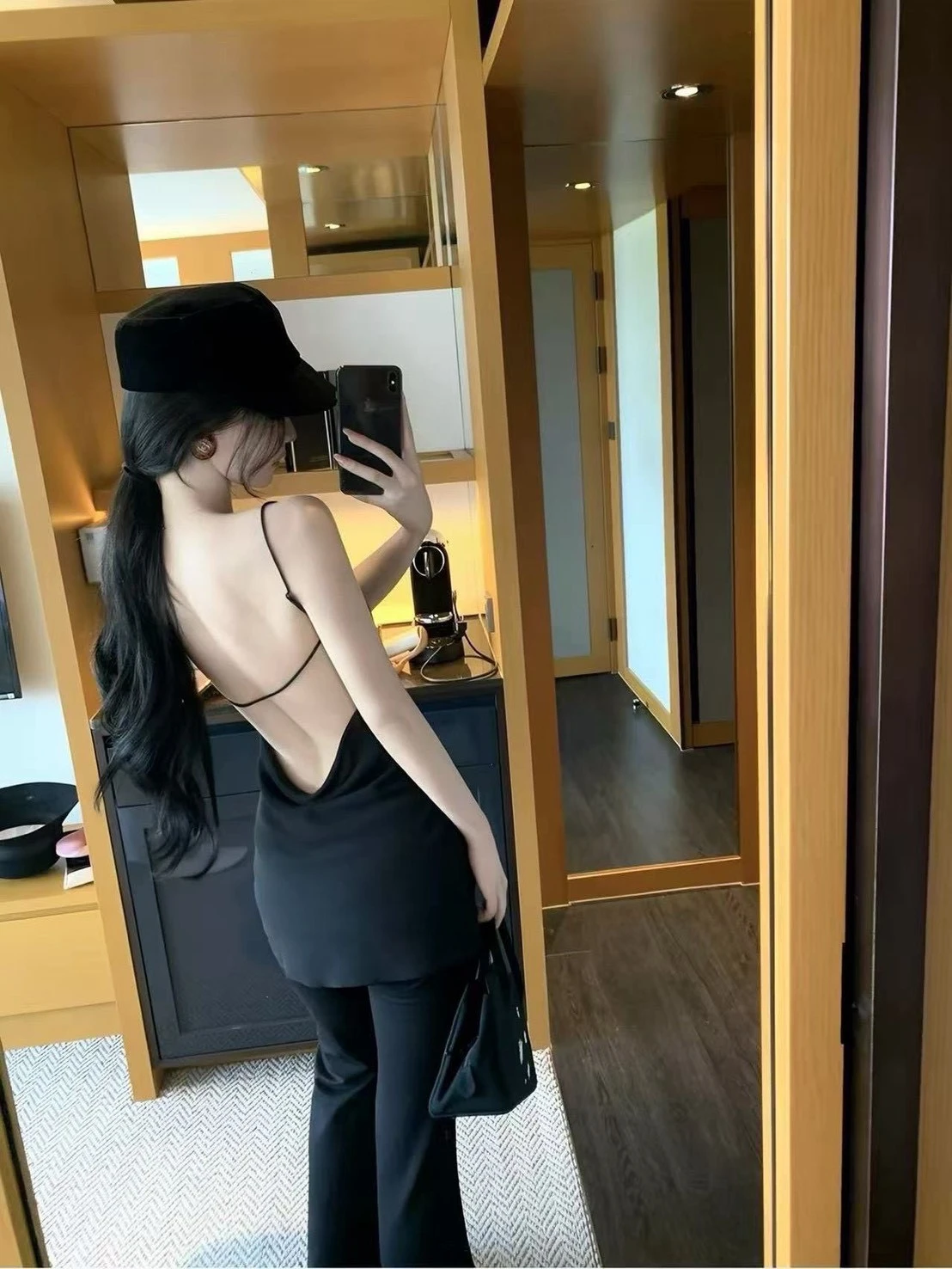 現貨 淺灰 超美! 純慾美背上衣+長褲套裝